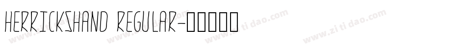 HerricksHand Regular字体转换